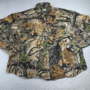 Cabelas Shirt Womens Large Seclusion 3D‎ Camo Flannel Hunting Outdoor Cotton